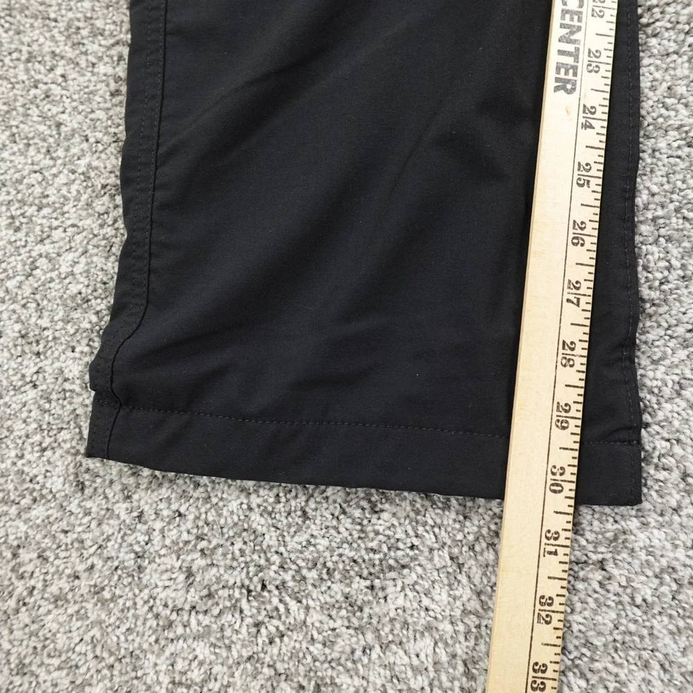 Eddie Bauer Pants Mens 38X30 Black Travex Fleece Lined Cargo Hiking Stretch Warm